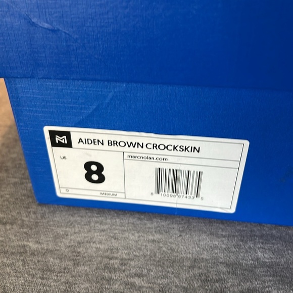*NWT* Marc Nolan Aiden Leather Crocskin Combat Boots